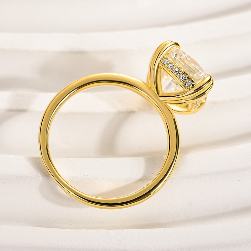 Louily Moissanite 4.5 Carat Cushion Cut Engagement Ring - louilyjewelry