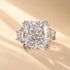 12Ct Crushed Ice Radiant Cut Three-Stone Engagement Ring