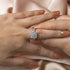 Louily Noble Halo Square Princess Cut Engagement Ring - louilyjewelry
