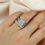Louily Gorgeous 4.5Ct Cushion Cut 3PC Wedding Ring Set In Sterling Silver - louilyjewelry