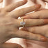 Louily Sparkle Pear Cut Simulated Diamond Engagement Ring In Sterling Silver - louilyjewelry