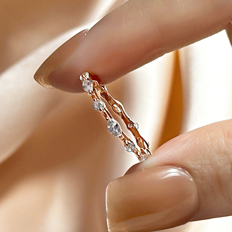 Louily Fashion Marquise & Round Cut Wedding Band - louilyjewelry