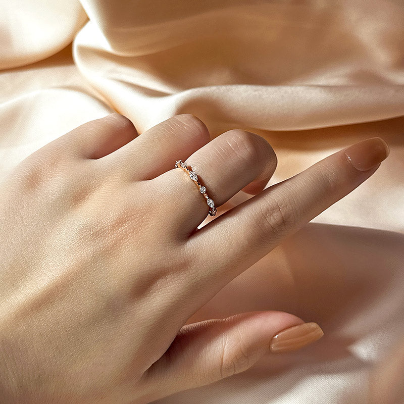 Louily Fashion Marquise & Round Cut Wedding Band - louilyjewelry