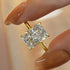 Louily Elegant Radiant Cut Engagement Ring In Sterling Silver - louilyjewelry