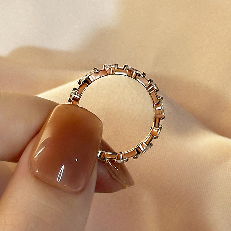 Louily Elegant Marquise Cut Wedding Band - louilyjewelry