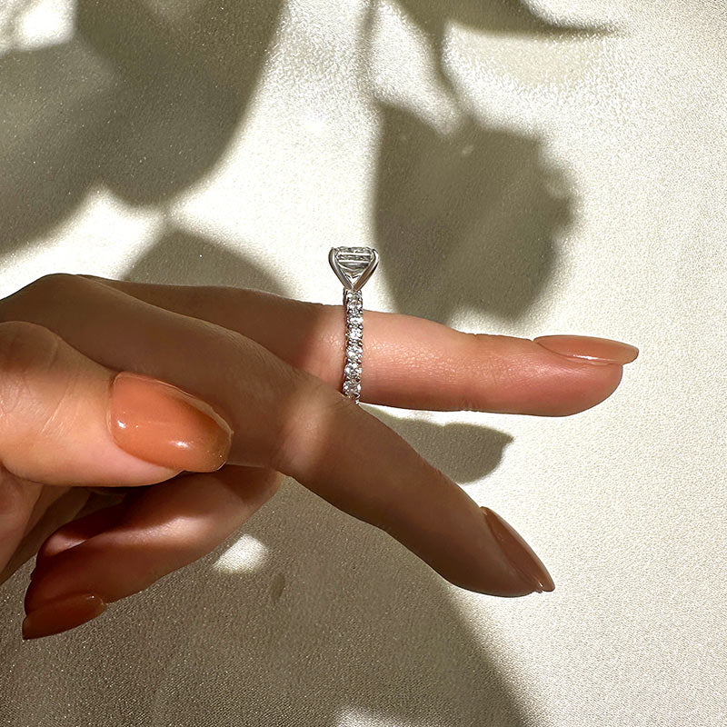 Louily Classic Square Princess Cut Engagement Ring For Women - louilyjewelry