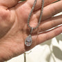 Louily Sparkle Halo Pear Cut Women's Tennis Chain Necklace In Sterling Silver - louilyjewelry