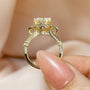 Louily Yellow Gold Moissanite 2.0 Carat Engagement Ring For Women - louilyjewelry