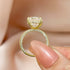 Yellow Gold Oval Cut Engagement Ring Side View