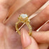 Louily Yellow Gold Moissanite 2.0 Carat Engagement Ring For Women - louilyjewelry