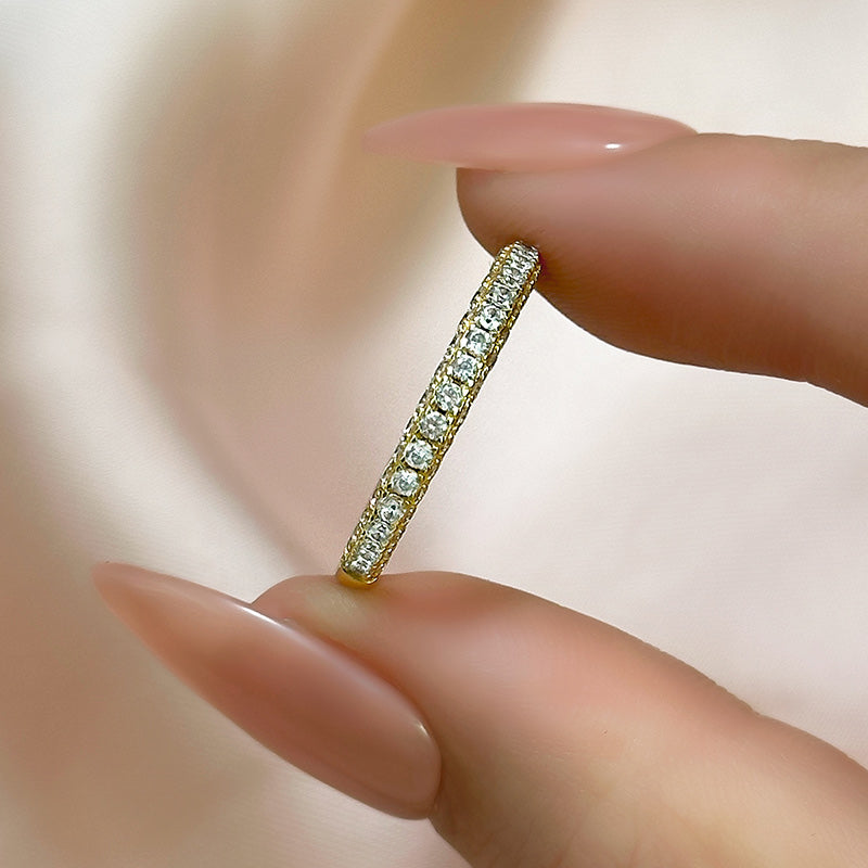 Louily Classic Round Cut Women's Wedding Band - louilyjewelry