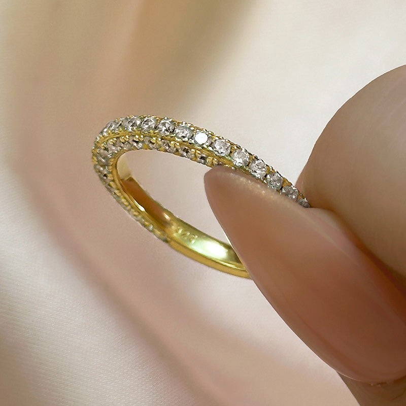 Louily Classic Round Cut Women's Wedding Band - louilyjewelry