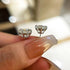 Back View of Cushion Cut Stud Earrings