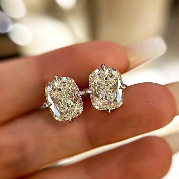 Louily Vintage Cushion Cut Women's Stud Earrings