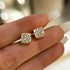 Louily Cushion Cut Sterling Silver Women's Stud Earrings - louilyjewelry