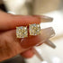 Louily Cushion Cut Sterling Silver Women's Stud Earrings - louilyjewelry