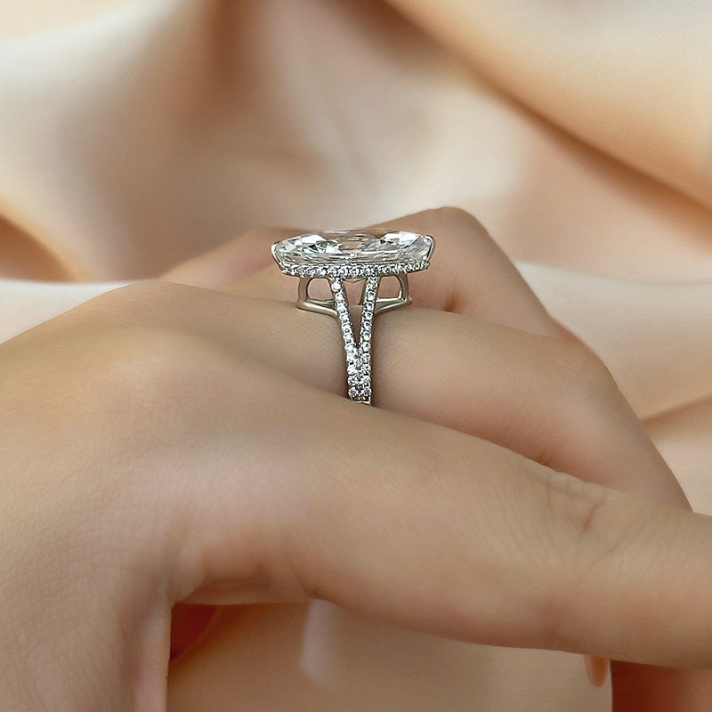 Louily Exquisite Split Shank Marquise Cut Engagement Ring - louilyjewelry