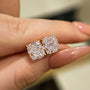 2.0Ct Classic Cushion Cut Women's Stud Earrings In Sterling Silver - louilyjewelry