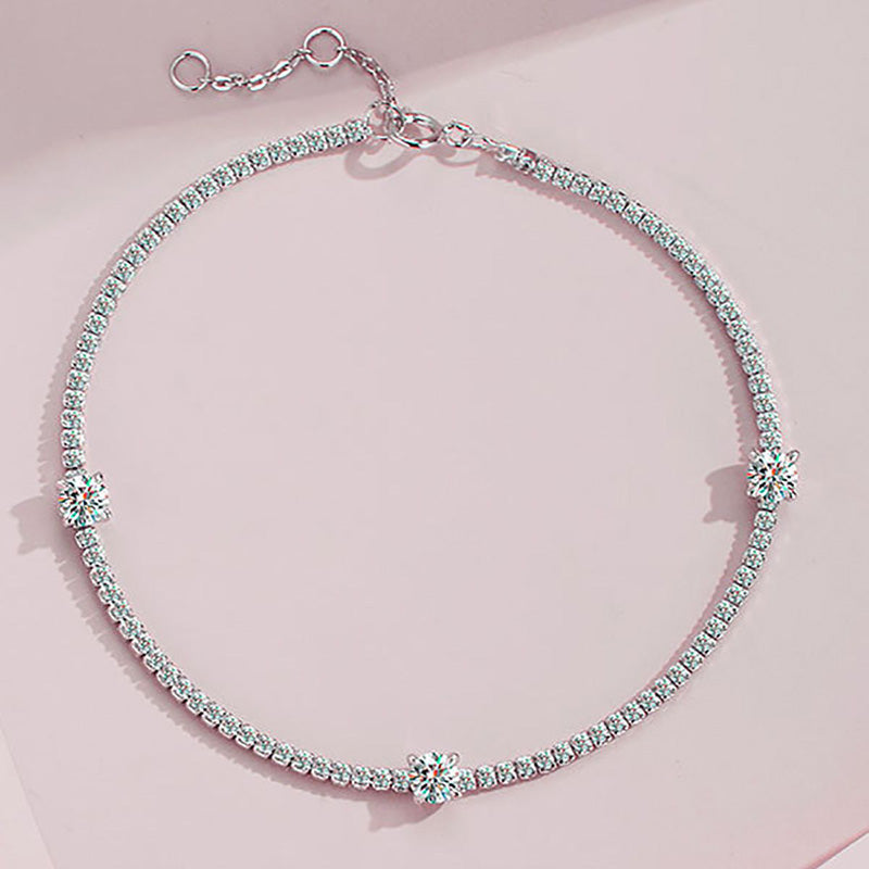 Louily Moissanite Round Cut Bracelet - louilyjewelry