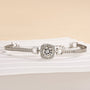 Louily Moissanite Halo Round Cut Bracelet - louilyjewelry