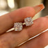 Louily Cushion Cut Sterling Silver Women's Stud Earrings - louilyjewelry