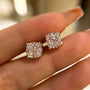 Louily Cushion Cut Sterling Silver Women's Stud Earrings - louilyjewelry