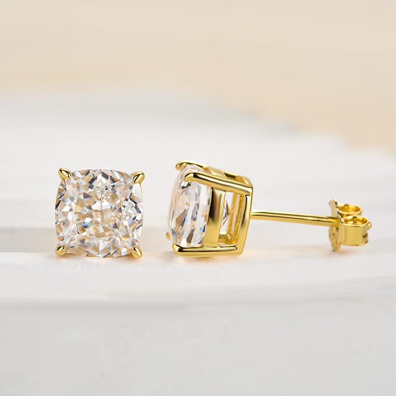 Louily Cushion Cut Sterling Silver Women's Stud Earrings - louilyjewelry