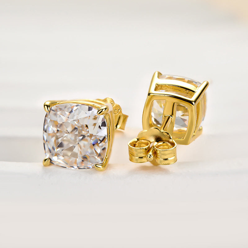 Louily Cushion Cut Sterling Silver Women's Stud Earrings - louilyjewelry