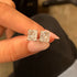 Louily Classic Radiant Cut Women's Stud Earrings In Sterling Silver - louilyjewelry