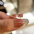 Louily Stunning Sterling Silver Cushion Cut Stud Earrings for Women - louilyjewelry