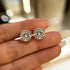 Louily Stunning Sterling Silver Cushion Cut Stud Earrings for Women - louilyjewelry