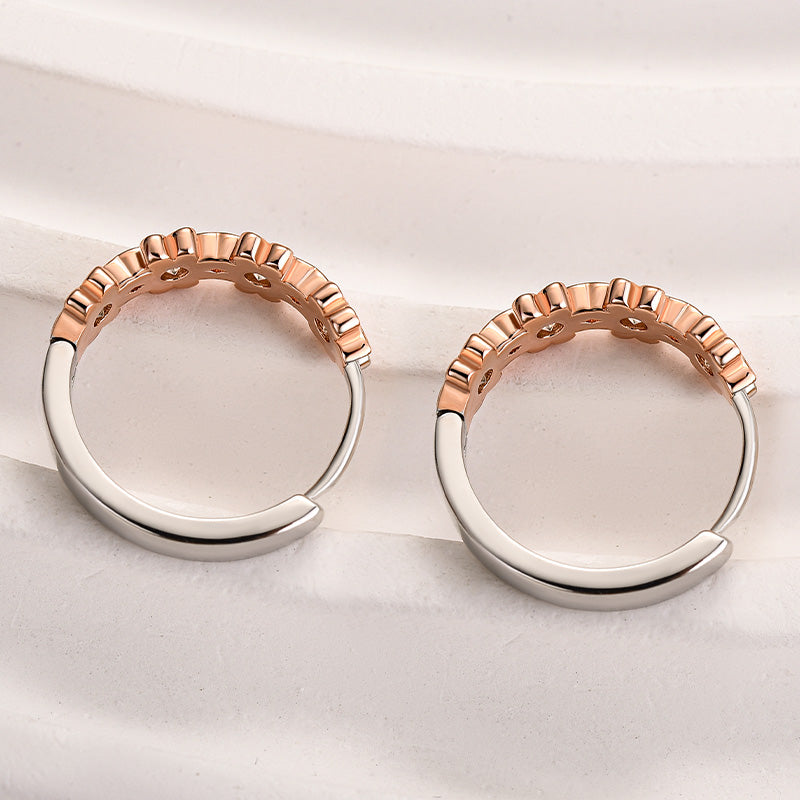 Louily Moissanite  Cute Daisy Flower Earrings - louilyjewelry