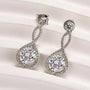 Louily White Stone Moissanite Round Cut Stud Earrings - louilyjewelry