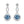 Load image into Gallery viewer, Louily Blue Moissanite Round Cut Stud Earrings
