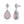 Load image into Gallery viewer, Louily Pink Stone Double Halo Pear Cut Women&#39;s Earrings
