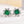 Louily Emerald Green Halo Emerald Cut Earrings