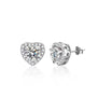 Louily Moissanite Heart Shape Round Cut Earrings - louilyjewelry