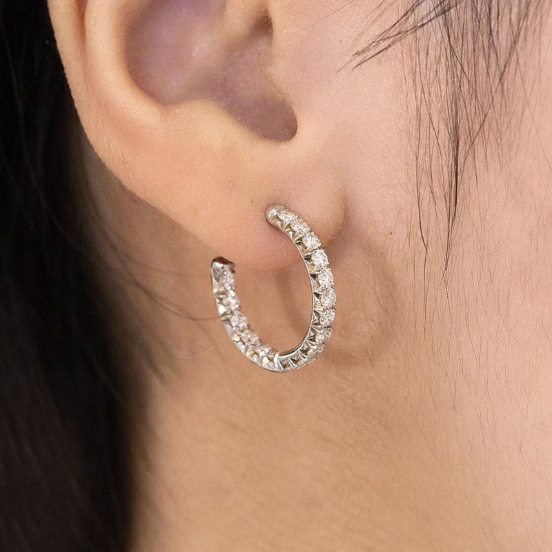 Louily Unique Hoop Earrings In Sterling Silver - louilyjewelry