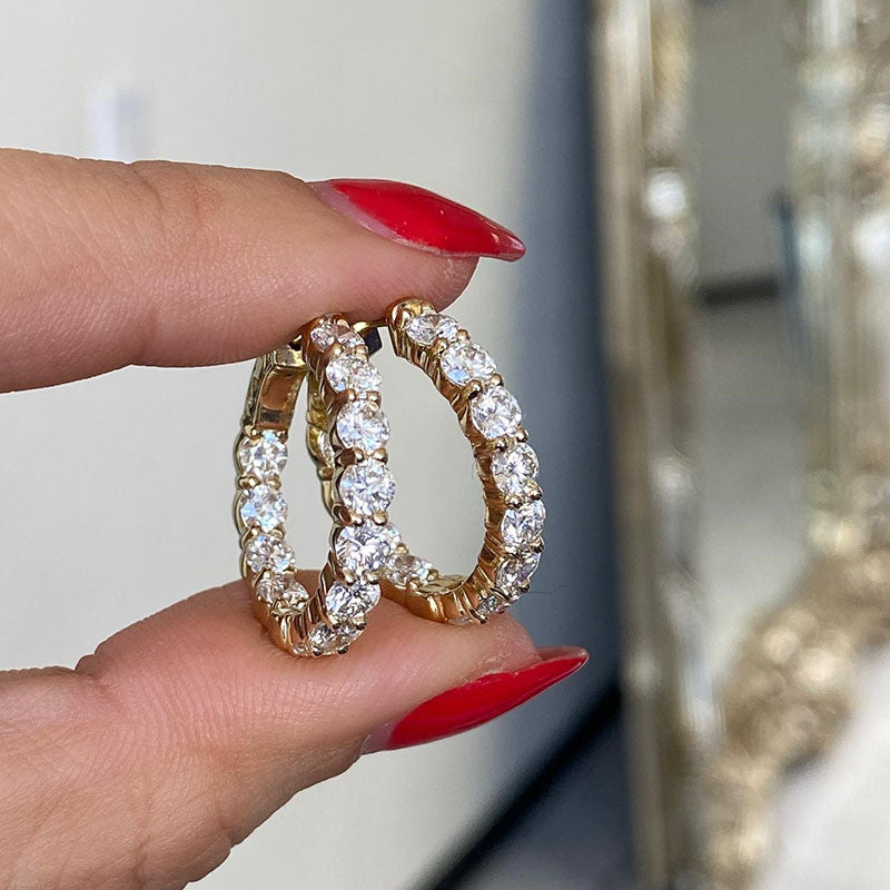 Louily Unique Hoop Earrings In Sterling Silver - louilyjewelry