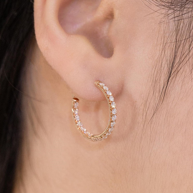 Louily Unique Hoop Earrings In Sterling Silver - louilyjewelry