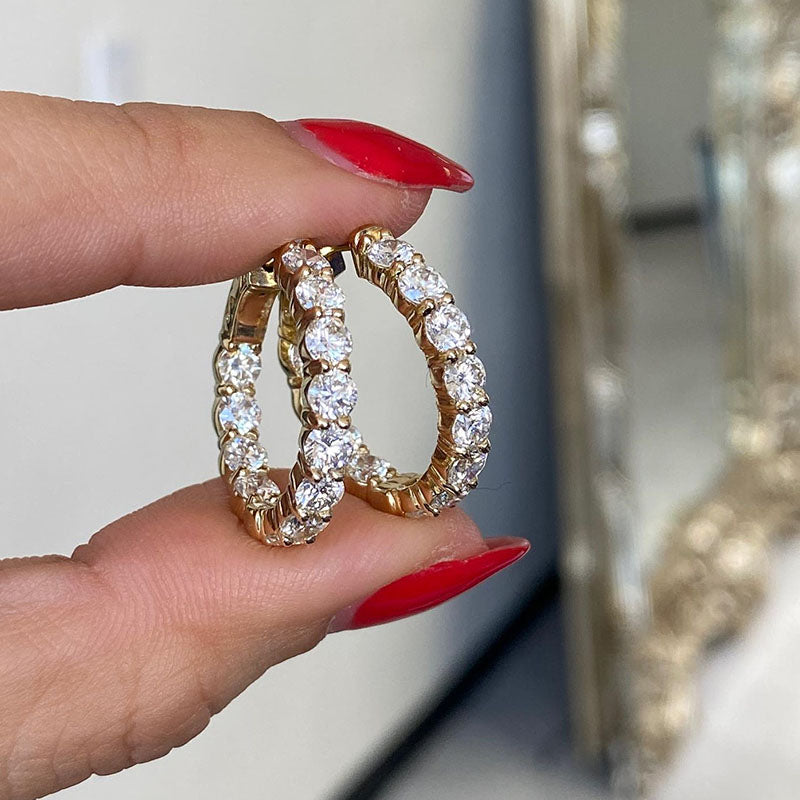 Louily Unique Hoop Earrings In Sterling Silver - louilyjewelry