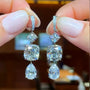 Louily Luxurious Pear Cut & Cushion Cut White Stone Drop Earrings - louilyjewelry