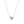 Louily Halo Heart Cut Pink Stone Necklace