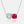 Louily Mother's Day Gift Rose Ruby Cushion Cut Necklace