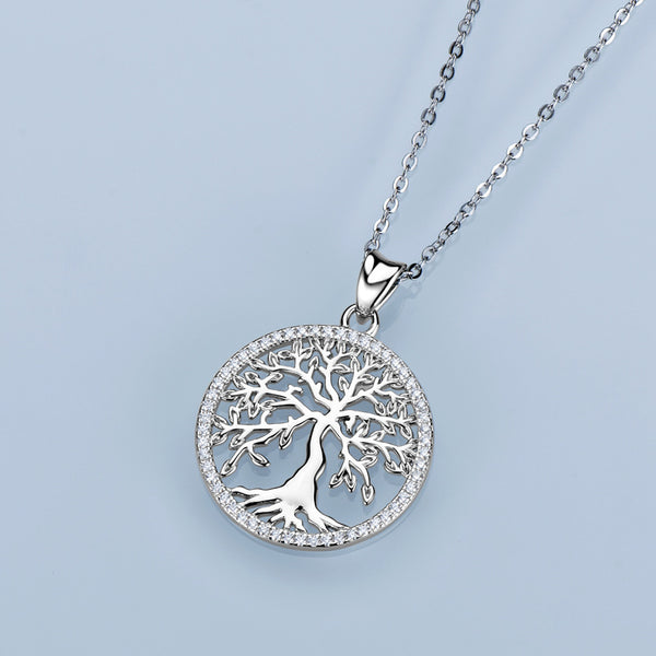Louily Moissanite Creative Tree of Life Necklace