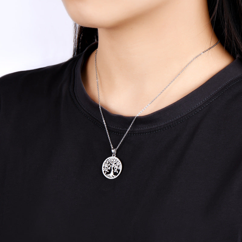 Louily Moissanite Creative Tree of Life Necklace - louilyjewelry