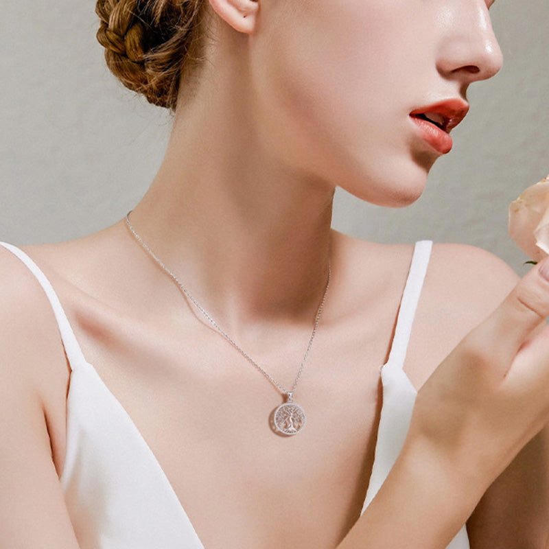 Louily Moissanite Creative Tree of Life Necklace - louilyjewelry