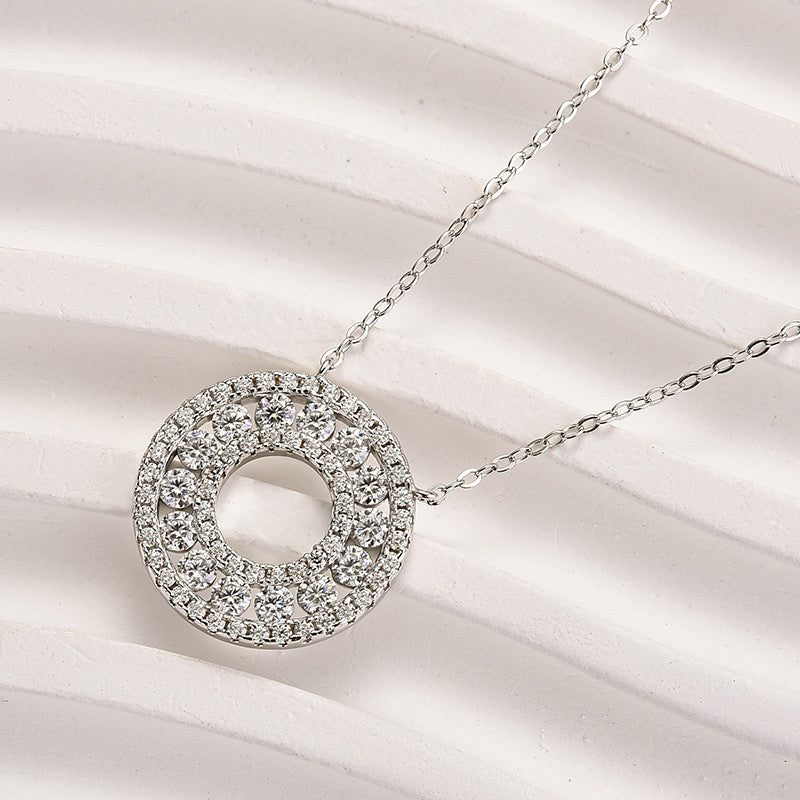 Louily Moissanite Reciprocating Pendant Necklace - louilyjewelry