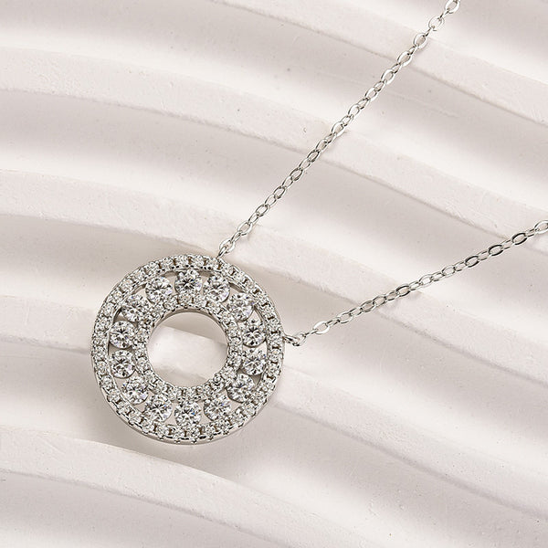 Louily Moissanite Reciprocating Pendant Necklace