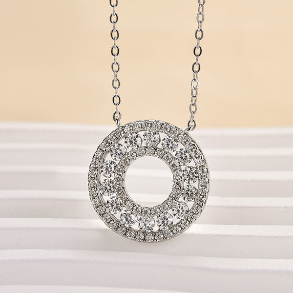 Louily Moissanite Reciprocating Pendant Necklace